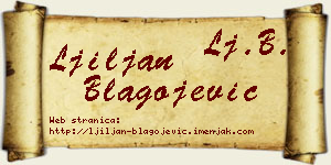 Ljiljan Blagojević vizit kartica